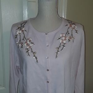Cherry Blossoms Embellished Cardigan